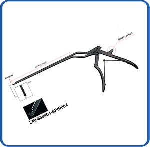 คีมตัดกระดูกสันหลัง Kerrison Laminectomy Rongeurs รูปทรง BAYONET ผลิตจากเหล็กกล้าเกรดผ่าตัดเคลือบพลาสมาสีดำ ไม่ติดผิว ทนความร้อนสูง ใช้กับเครื่องนึ่งฆ่าเชื้อได้ แบบใช้มือ - Product Image 2