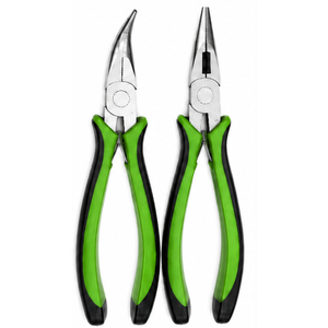 MANAN INSTRUMENTS Mini Needle Nose Bent Nose <b>Pliers</b> <b>Set</b> Green Black Handle Stainless Steel Jewelry Tools for - Product Image 3