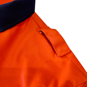 Combinaison de travail unisexe JNA Group, bleu foncé avec bordure orange, bretelles réglables, plusieurs poches, certifiée CE, personnalisable, usage industriel - Product Image 6