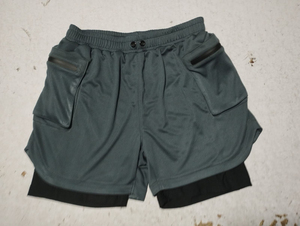 Wholesale Men's Solid Color Sport <b>Shorts</b> With Pockets Quick Dry Elastic Waist Mid Rise <b>Short</b> Length Activewear Workout Gym Wear - Product Image 1