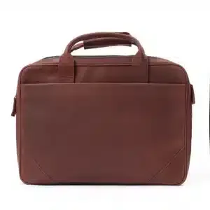 Minimalist Brown Leather Laptop <b>Bag</b> Premium Slim Business Briefcase for Modern Professionals Custom Logo Wholesale Supply - Product Image 3