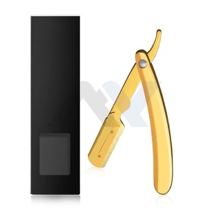 Professional <b>Mens</b> Straight Edge <b>Razor</b> Stainless Steel Barbero Shaver Gold Finish Barber Shaving Tool Classic Face Grooming <b>Razor</b> - Product Image 4
