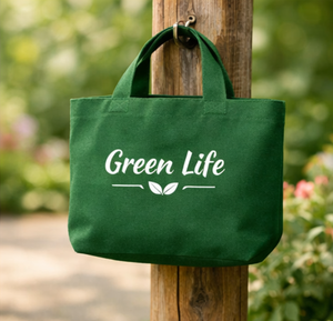 Plain Small Canvas tote <b>Bag</b> Printed Shopping <b>Bag</b> Custom Green Personalized Tote Cotton Grocery Canvas <b>Bag</b> with Gusset bottom - Product Image 5