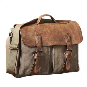 Canvas <b>Messenger</b> <b>Bag</b> Vintage Style Crossbody Shoulder <b>Bag</b> Adjustable Strap Zipper RFID Blocking Large Capacity Lightweight - Product Image 5
