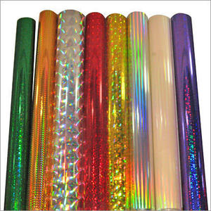 Film holographique en gros, feuille de vinyle autocollante à finition métallique arc-en-ciel pour étiquettes de marque, emballage cadeau, usage décoratif - Product Image 2