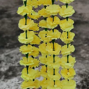 Tentures de guirlandes de fleurs de souci de couleur blanche et rouge faites à la main pour mariage, Diwali autres occasions décor tentures de fleurs - Product Image 1