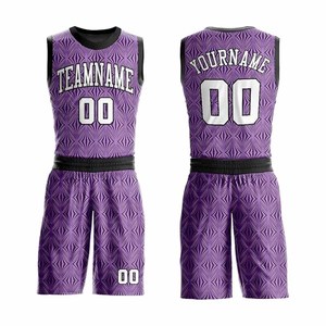 Tenues de basket-ball pour équipes sportives d'extérieur, en tissu mesh sublimé respirant, ensemble de basket-ball - Product Image 5