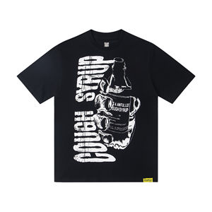 Camiseta Personalizada con Gráfico Frontal, Parodia de Terror de Frankenstein, Estilo Urbano Holgado, 100% Algodón Jersey, Tejido de Punto Corto - Product Image 3