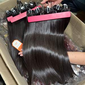 Extensiones de cabello humano vietnamita recto de hueso de donantes vírgenes crudos grado 12A para mujeres hacer peluca - Product Image 1