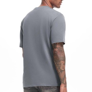 Customizable Solid Front Mens Short Sleeve O-Neck Knitted 100% Cotton Quick Dry Breathable Regular Fit T-Shirts - Product Image 1