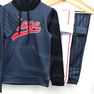 Conjunto de Uniforme de Béisbol NIZA GEAR, Jersey Rojo y Azul Marino, Sudadera con Capucha y Pantalones, Impresión por Sublimación, Transpirable, para Hombre Adulto, el Mejor Poliéster - Product Image 2