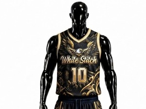 <b>White</b> Stitch <b>Women's</b> Basketball <b>Shorts</b> Sleeveless Crew Neck Sublimated Print Breathable Spandex/Nylon Athletic Fit Custom - Product Image 3