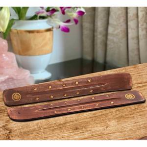 Soporte de madera para varillas de incienso, quemador de incienso de madera india al por mayor con caja de embalaje. - Product Image 3