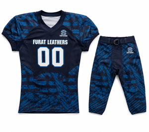 Conjunto de Jersey de Fútbol Americano FURAT LEATHERS, Diseño Pantera Azul Marino, Cuello en V, Manga Corta, Sublimado, Absorbe la Humedad, 340g, 3D, para Hombre Adulto - Product Image 3