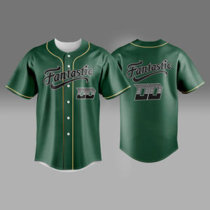 Camiseta de Béisbol de Buena Calidad para Hombre, Tejido Transpirable de Poliéster que Absorbe la Humedad, Camisetas Personalizadas con Nombre y Número para Equipos - Product Image 3