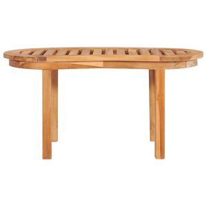 Mesa de Centro de Madera de Teca Natural, Finamente Lijada, para Uso en Exteriores, 35.4x19.7x17.7 Pulgadas - Product Image 2