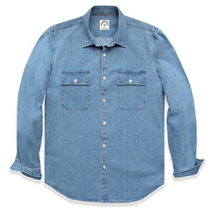 Camisa de Mezclilla para Hombre, Elegante, 100% Algodón, Manga Larga, Lavado Vintage, Uso Casual, Tejido Transpirable, Cómoda y Duradera, Ideal para Hombres - Product Image 4