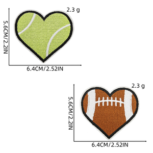 Parche Termoadhesivo Bordado con Diseño de Balón Deportivo Ecológico para Gorras, Material de Lona, Tela de Fieltro No Tejida - Product Image 4
