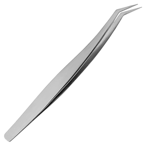 Pince à épiler professionnelle à pointe angulaire à prix abordable pour l'application d'extensions de cils, la séparation des cils, la pose de précision et l'utilisation en salon - Product Image 2