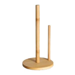 Support de papier essuie-tout en bois haut de gamme avec option de logo personnalisé, élégant, durable, finition noyer naturel - Product Image 3