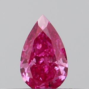 Diamant de laboratoire CVD de 0,20 ct, rose intense fantaisie, taille poire, pureté VS2, pour la fabrication de bijoux - Product Image 1