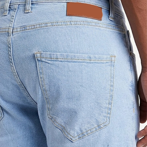 Reasonable Price High Waist <b>Button</b> <b>Fly</b> Lightweight 100% Cotton Customized Oversize Streetwear Casual Men's <b>Jeans</b> Pant - Product Image 3