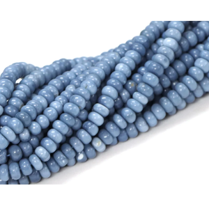 Hermosas cuentas de ópalo azul liso en forma de rondel, cuentas de ópalo azul liso de 16 pulgadas y 7-9 mm, cuentas para la elaboración de joyería. - Product Image 5