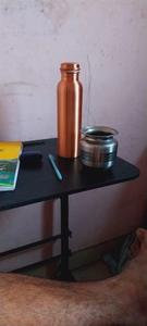 Botella de Agua de Cobre Puro 100% Martillada a Mano, Nuevo Diseño, para Hogar, Oficina, Escuela, Ejercicio, Gimnasio, Correr, Yoga, 1 Litro - Product Image 2