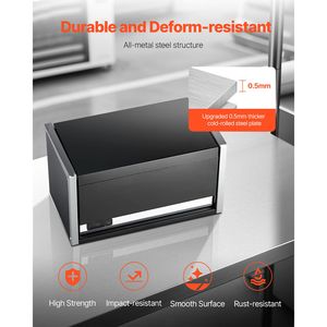 Heavy Duty 8.6 Inch Portable <b>Metal</b> <b>Tool</b> <b>Box</b> with 3 Drawers Small <b>Tool</b> Chest Liners & PP Feet Pads Small <b>Metal</b> <b>Tool</b> Cabinets - Product Image 6