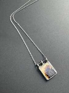 NIKHIL GEMS Pendentif en Agate Dendritique Naturelle, Argent Sterling 925, Certifié par un tiers, Collier Élégant Vintage, Cadeau d'Anniversaire pour - Product Image 6