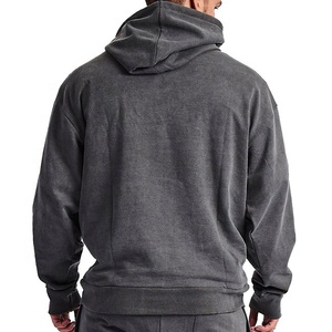 Sweat à capuche de fitness pour hommes brodé sur mesure pull de gym épais sports d'extérieur course à pied coupe-vent haut coupe-vent pantalon de survêtement haut - Product Image 6