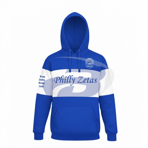 Sweat-shirt à capuche Zeta Phi Beta ZPB Sorority bleu royal et blanc, coton et polyester de haute qualité, vêtements grecs pour sororité. - Product Image 1