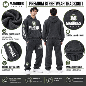 Conjunto Deportivo de Algodón Estampado Ecológico con Capucha, Resistente al Viento, para Invierno, con Logotipo Personalizado, Lavado Ácido, Premium, Suave y Transpirable - Product Image 6