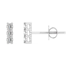 Lab Grown Diamond <b>Bar</b> Stud Earrings - Product Image 4