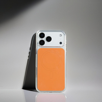 Nouvelle coque de téléphone portable magnétique tendance au design orange pour iPhone 16 15 17 Pro Max, protection de haute qualité