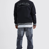 Veste de sport d'hiver pour homme à col montant avec logo personnalisé brodé et patchwork, imperméable et respirante pour les activités de plein air