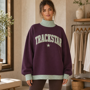 เสื้อพูลโอเวอร์คอเต่าทรงหลวม รุ่น TS-MN-033 สำหรับผู้หญิง สวมใส่ได้ทุกวัน ปักลายได้ตามต้องการ แขนยาว เสื้อผ้าลำลองสำหรับฤดูหนาว จากผู้ผลิต - Product Image 2