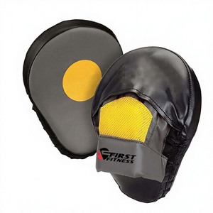 Pads de frappe en cuir PU avec logo personnalisé – Sangles réglables pour l'entraînement de kick et de boxe - Product Image 1