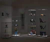 Meubles de maison modernes de luxe en verre trempé pour villa, atelier, salon, salle à manger, bar à domicile, hôtel, appartement, supermarché, stockage