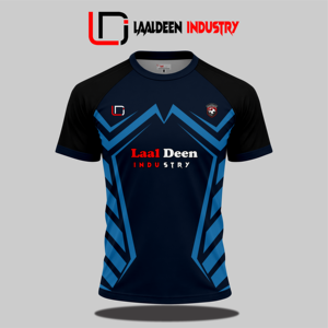 Camiseta de Fútbol para Hombre Laal Deen Industry, Sublimada, Personalizada con Nombre del Equipo y Letras, 100% Poliéster, Cuello Redondo, Manga Corta, Corte Atlético - Product Image 1