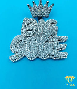 Custom Crown " BIG SUGE " Pendant <b>Iced</b> <b>Out</b> Moissanite Diamond Hip Hop Necklace Luxury Bling <b>Chain</b> - Product Image 4