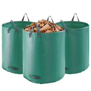 Set di 3 Contenitori Pieghevoli per Rifiuti da Giardino da 72 Galloni, Grandi Sacchi Riutilizzabili per Foglie e Rifiuti da Prato - Product Image 1