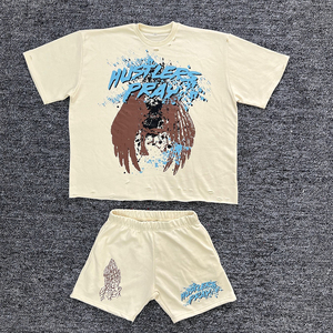 Ensemble de chemises et shorts pour hommes, vêtements de mode respirants, t-shirts et shorts assortis - Product Image 1