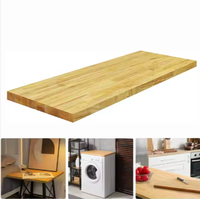 Plan de travail en bois massif de qualité supérieure avec jointure à languettes pour îlot de cuisine, plan de travail durable en bois de boucher, résistant à l'eau et à la chaleur, pour usage intérieur