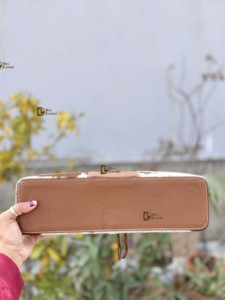 Estuche de piel genuina de diseño único, hecho a mano y resistente al calor para plancha de pelo, organizador perfecto para herramientas de peluquería. - Product Image 4