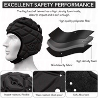 Casco Suave para Flag Football, Casco Protector Ligero y Transpirable para Jóvenes y Adultos, Ideal para Rugby
