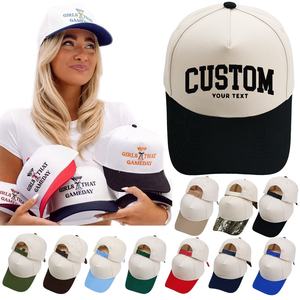 Casquette de baseball unisexe décontractée et sportive à 5 panneaux en 100 % coton, imprimée numériquement, avec broderie de sequins et motif écossais, personnalisable avec votre marque, idéale pour l'été - Product Image 6