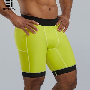 Shorts de sport anti-UV pour hommes, tendance, compression, respirants, séchage rapide, élasthanne/polyester, longueur genou - Product Image 1