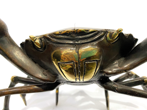 Figura Decorativa de Cangrejo de Latón de Lujo, Color Negro y Dorado, Decoración Costera, Escultura de Animal Náutico para Hogar, Oficina, Estante o Mesa - Product Image 2