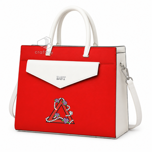 Delta | Sigma | Theta PU Leather Tote <b>Bag</b> Women's Professional Work <b>Bag</b> With Clutch Purse Sorority Laptop Shoulder Hand <b>Bag</b> - Product Image 1